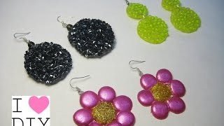 DIY Серьги из клеевого пистолета своими руками \ Earrings made of silicone \ Tutorial