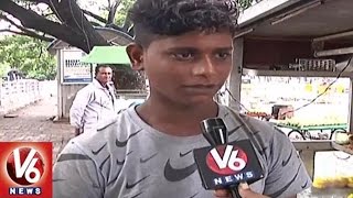 Footpath Vendors In Concern With Less Sales | Heavy Rains Lashe Hyderabad | V6 News