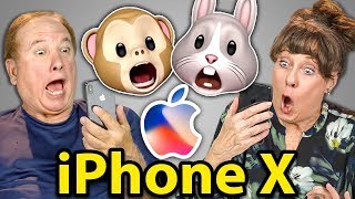 ELDERS REACT TO iPHONE X (Facial Recognition, Animojis)