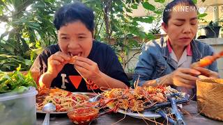 กินกุ้งบ้ากามทั้งดิบและสุกเป็นกิโลlสไตล์นายฮ้อยเผือก15/01/2020