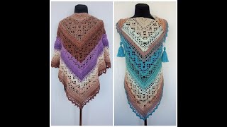 Вяжем красивую шаль крючком. ЧАСТЬ 1