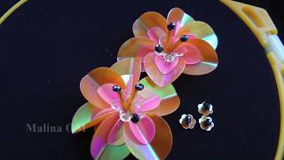 EMBROIDERY: SEQUIN FLOWER | ВЫШИВКА: ЦВЕТЫ ИЗ ПАЙЕТОК