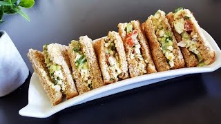 Egg Mayo Veg. Sandwich| Breakfast/Snack Recipe