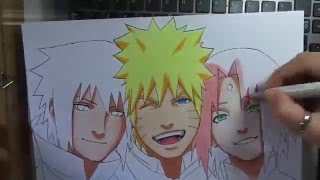 Speed Drawing TEAM 7 - Naruto Tribute