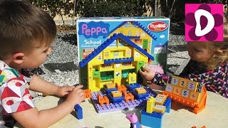 Играем Конструктором СВИНКА ПЕППА в ШКОЛЕ