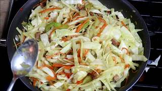 Flavorful Cabbage With Ham #TastyTuesdays | CaribbeanPot.com