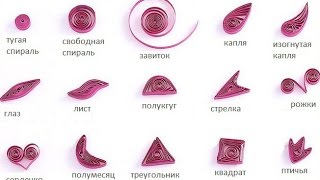 Мастер класс для начинающих Основные элементы квиллинга