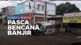 Kondisi Terkini Pasca-banjir di Perumahan PGP Bekasi, Puluhan Mobil Bertumpuk seusai Diterjang Air