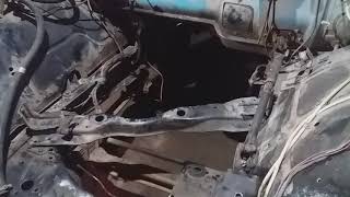 Дизель Д 240 на ГАЗ 3307 (ГАЗ 66) снимаем заднюю траверсу