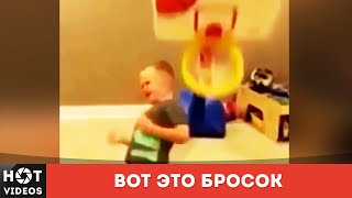 Вот это бросок. МУЖИК :) Баскетбол 80 LVL... ( HOT VIDEOS | Смотреть видео HD )
