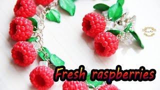 Мастер-класс: кулон "Малиновый браслет" из полимерной глины FIMO/polymer clay tutorial