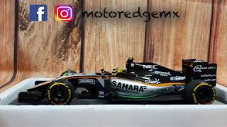 Unboxing Mercedes Force India Checo Perez 1/18 Minichamps | Auto a Escala | Motoredge Mexico