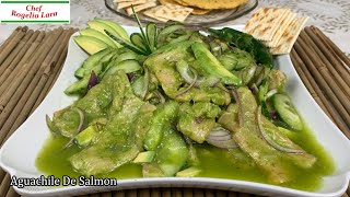 Aguachile De Salmon , Receta Deliciosa