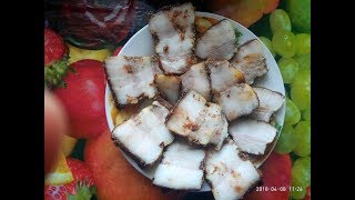 Очень вкусное сало в пакете . Как буженина .  Very tasty fat in the package
