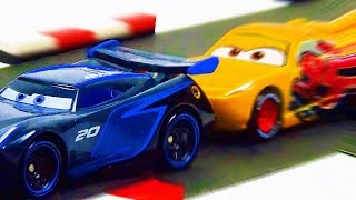 Cars 3 Final Race Scene Remake. Stop Motion Animation. Cars 3 Toys Cruz Ramirez Lightning McQueen