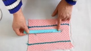Как определить плотность вязания калибровочной линейкой