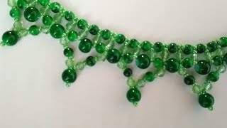 Tutorial: easy necklace. DIY. Лёгкий узор для колье. МК