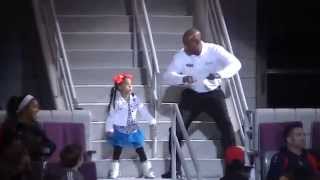 Detroit Pistons Dancing Usher & Kid Little Gabby kill it