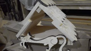 Резьба нихромом. Декор кормушки.