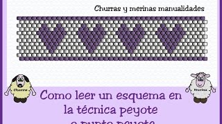 Leer un esquema en Punto Peyote (miyuki)