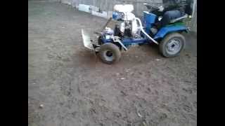 Самодельный трактор .ЗИД, первые испытания лопаты. Homemade tractor .ZID first test shovel.