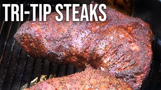 Tri Tip Steaks with Potato Bombs recipe by the BBQ Pit Boys