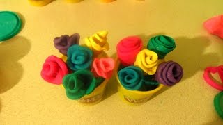 Плей ДО Play Doh  пластилин как лепить розу способ№1!!!