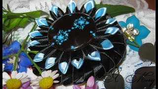 Делам брошь в технике канзаши. Мастер класс. D.I.Y. A brooch in the Kansas technique