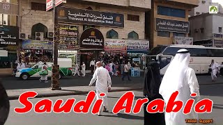 Traveling Saudi Arabia Street Walk In Makkah City Middle East 2019
