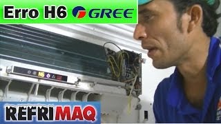Erro H6 ar condicionado gree