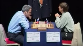 Kasparov vs Bareev LIVE finale coupe du monde 2001
