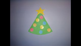 Easy paper christmas tree for kids christmas DIY 2020 @5-Minute Crafts @5-minute ORIGAMI and DIY