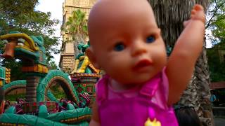 ЖЕЛЕЙНЫЙ МЕДВЕДЬ аттракционы Кукла Беби Борн Outdoor Playground for kids Family Fun