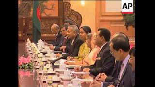 Chinese Premier Wen meets with Banglaesh PM Sheikh Hasina