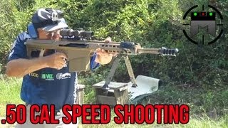 BARRETT .50 CAL WORLD RECORD 6 SHOTS IN 1 SECOND! (M82 M107) Jerry Miculek