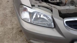 Замена лампы ближнего света на Hyundai Accent