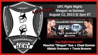 UFC Fight Night: Shogun vs Sonnen Pre-Fight Conference Call (LIVE! 2pm ET / complete + unedited)