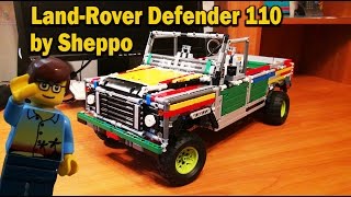 "Lego. Наборы и самоделки". Land-Rover Defender 110 от Sheepo. Обзор ( ПЕРЕЗАЛИВ ).