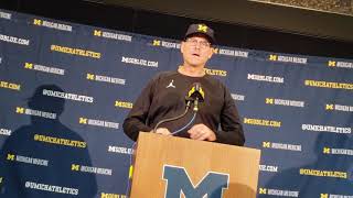 Michigan's Jim Harbaugh on Braylon Edwards Tweet, Discussing 24-17 L to Notre Dame, Look at WMU
