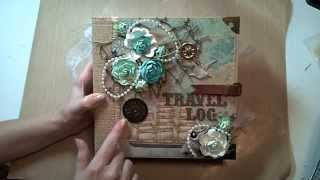 8x8 Travel Log Mini Album PDF Tutorial (K&Co Tim Coffey "Travel")