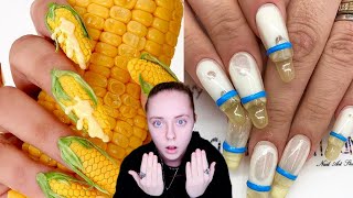 САМЫЙ БЕЗУМНЫЙ МАНИКЮР (дизайн ноготочки) В МИРЕ | реакция на топ самых странных  маникюров