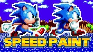 Sonic Mania Pixel Art Running Animation Speed Paint