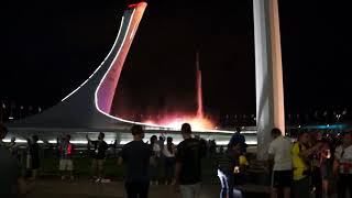 Вы а зе чемпионс - поющий фонтан в Олимпийском Парке в Сочи