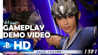 Samurai Warriors 4: Empires - 14 mins of PS4 Gameplay - PS4, PS3, PS Vita [JP]