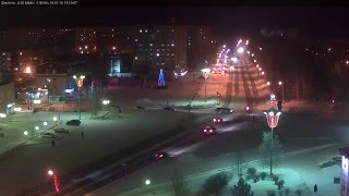 18 января 2016, Стрежевой - хотел проехать на "красный". ДТП.