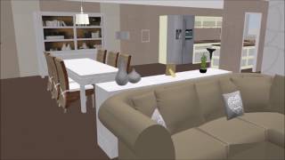 visite virtuelle salon séjour cuisine