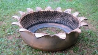 Цветочная Клумба из Шины Как Сделать Своими Руками