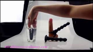 Вибронасадка для двойного проникновения Vibrating Rock Balled Double Prober чёрная, LV2619