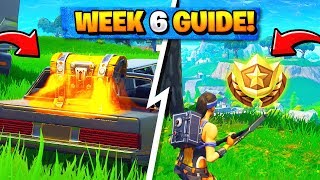 Fortnite WEEK 6 CHALLENGES! - Secret Battle Star Location, Omega / Carbine (Season 4 Battle Pass)