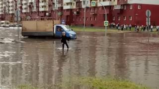 Тюмень затопило после ливня 18.06.2017